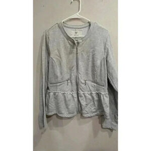 Women's sweatshirt jacket with zip front by Guess? in size XL